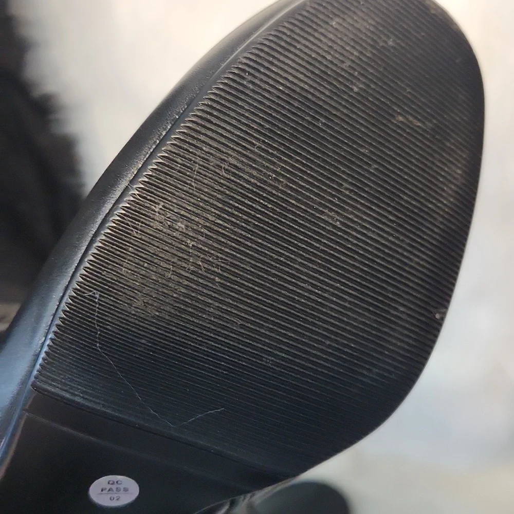 Vero Cuoio Vintage Black Leather Lace Up Boots Size 7.5 - Picture 6 of 9